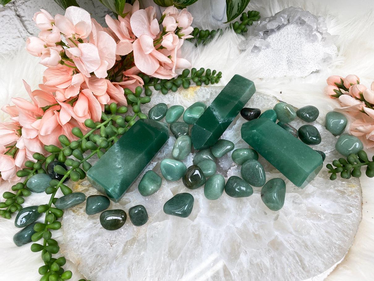 Outlet Natural Green Aventurine Gemstone Clear Quartz and Citrine Gem Labradorite Lapis Tiger Eye Obsidian Healing Crystal Reiki Stones Gemstones.