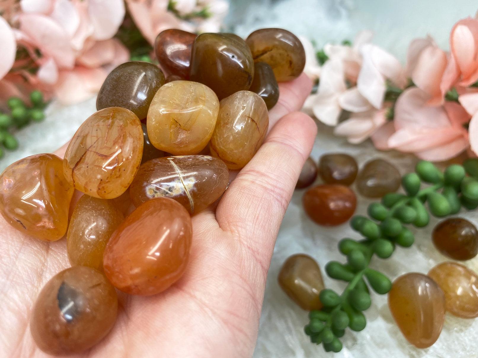 Carnelian Orange Bowl Carving Crystal Stone Natural orders Rock