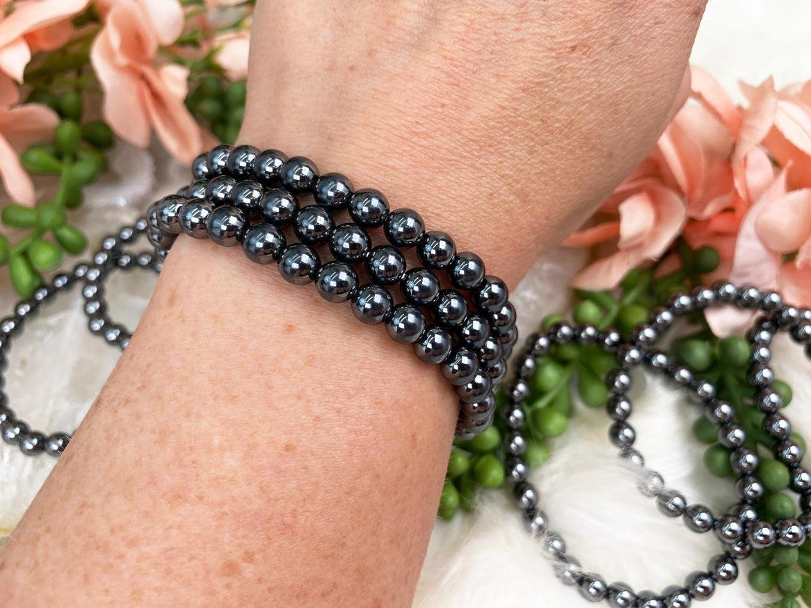 Hematite Bracelet Gray Metallic Hematite Beaded Bracelets