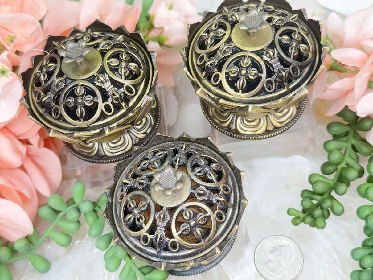 Lotus Metal Incense Burning Bowl