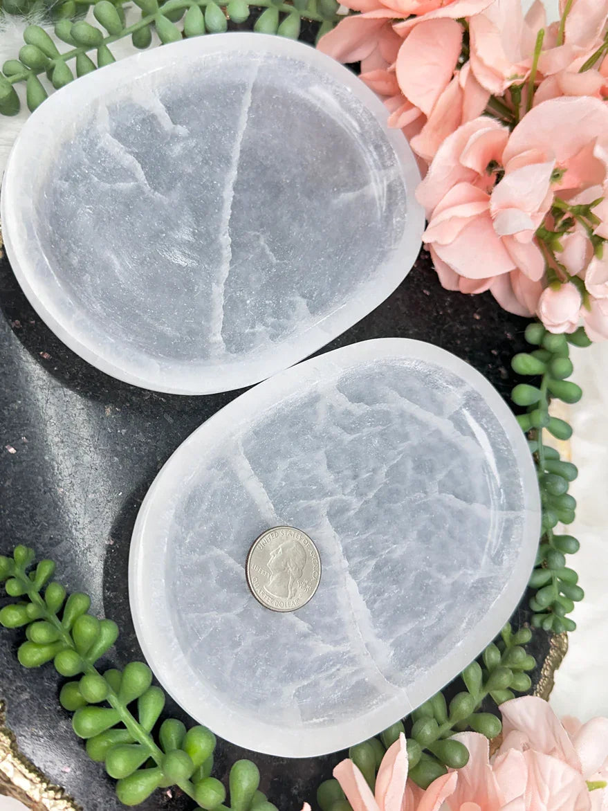 Oval Selenite Plate