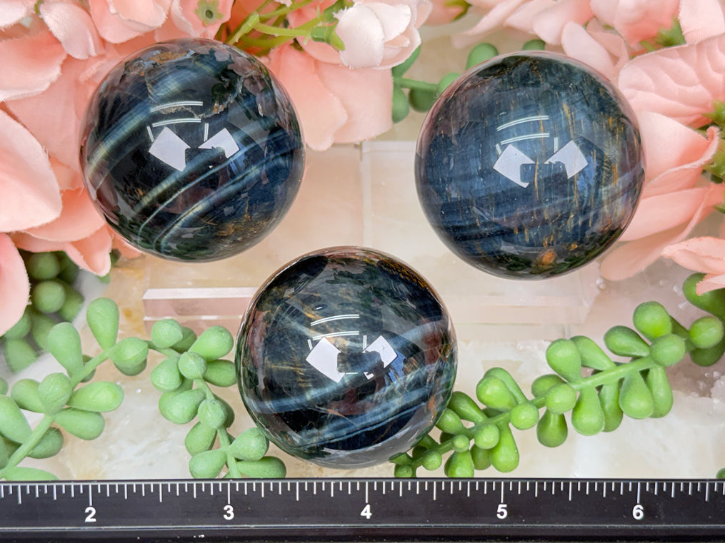 Blue Tiger Eye Spheres
