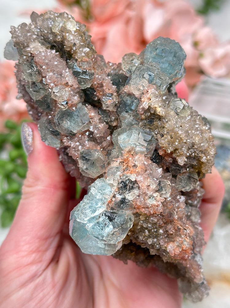 Teal Fluorite Clusters