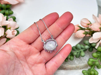 Sterling Silver Amethyst Cluster Necklace