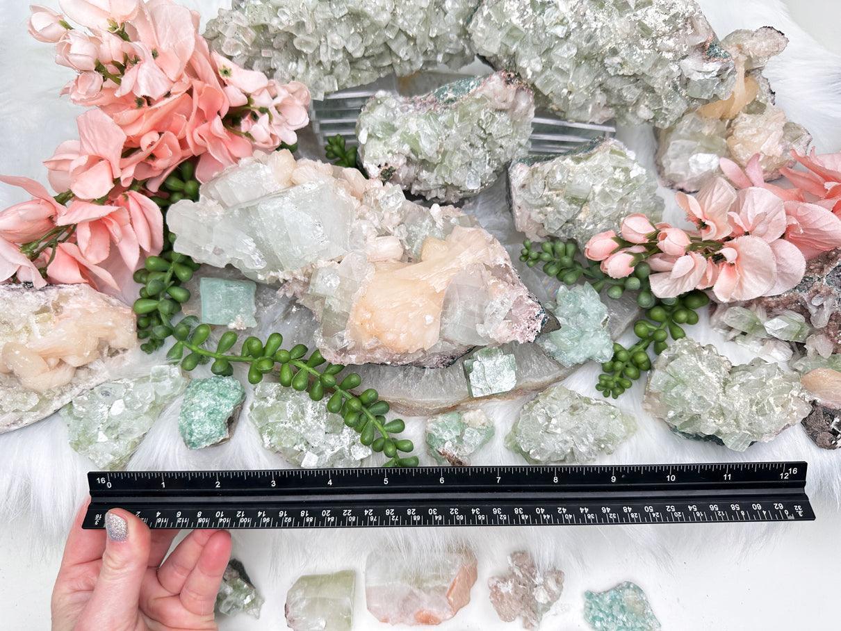 Green Apophyllite Clusters