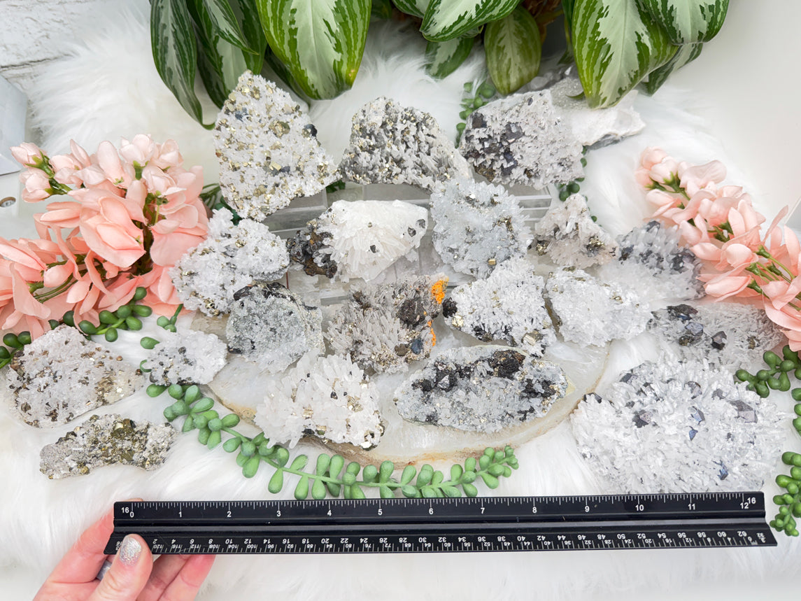 Peru Pyrite on Quartz