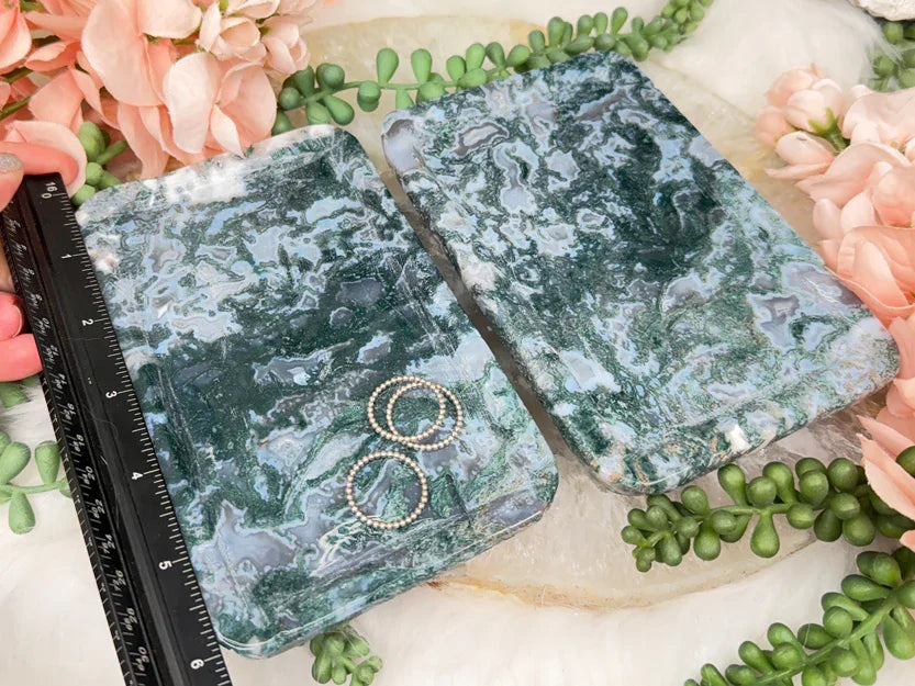 Moss Agate Trays