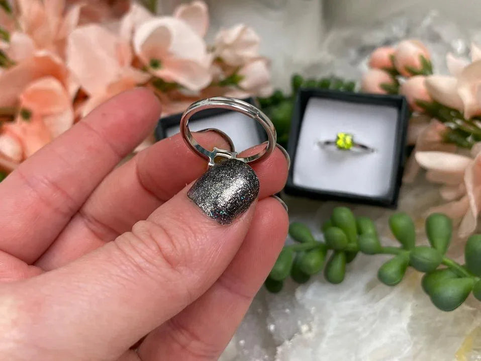 Green-Peridot-Sterling-Silver-Adjustable-Ring