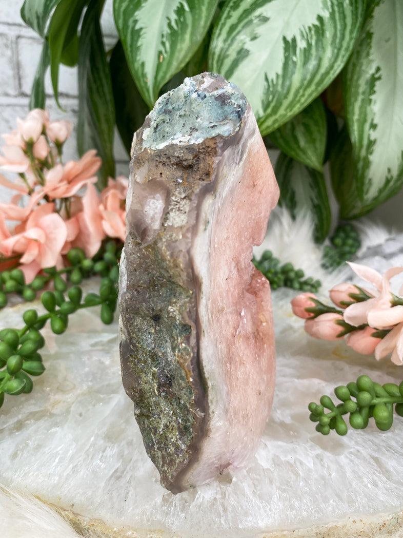 Pink Amethyst Geode Side