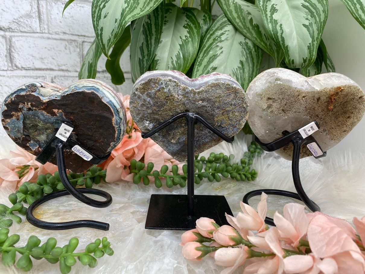 Uruguay-Pink-Amethyst-Heart-Sides