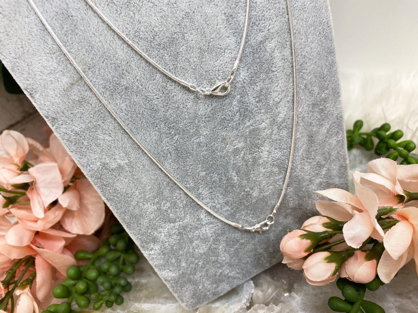 Lobster-Clasp-Sterling-Silver-Snake-Chain-Necklaces