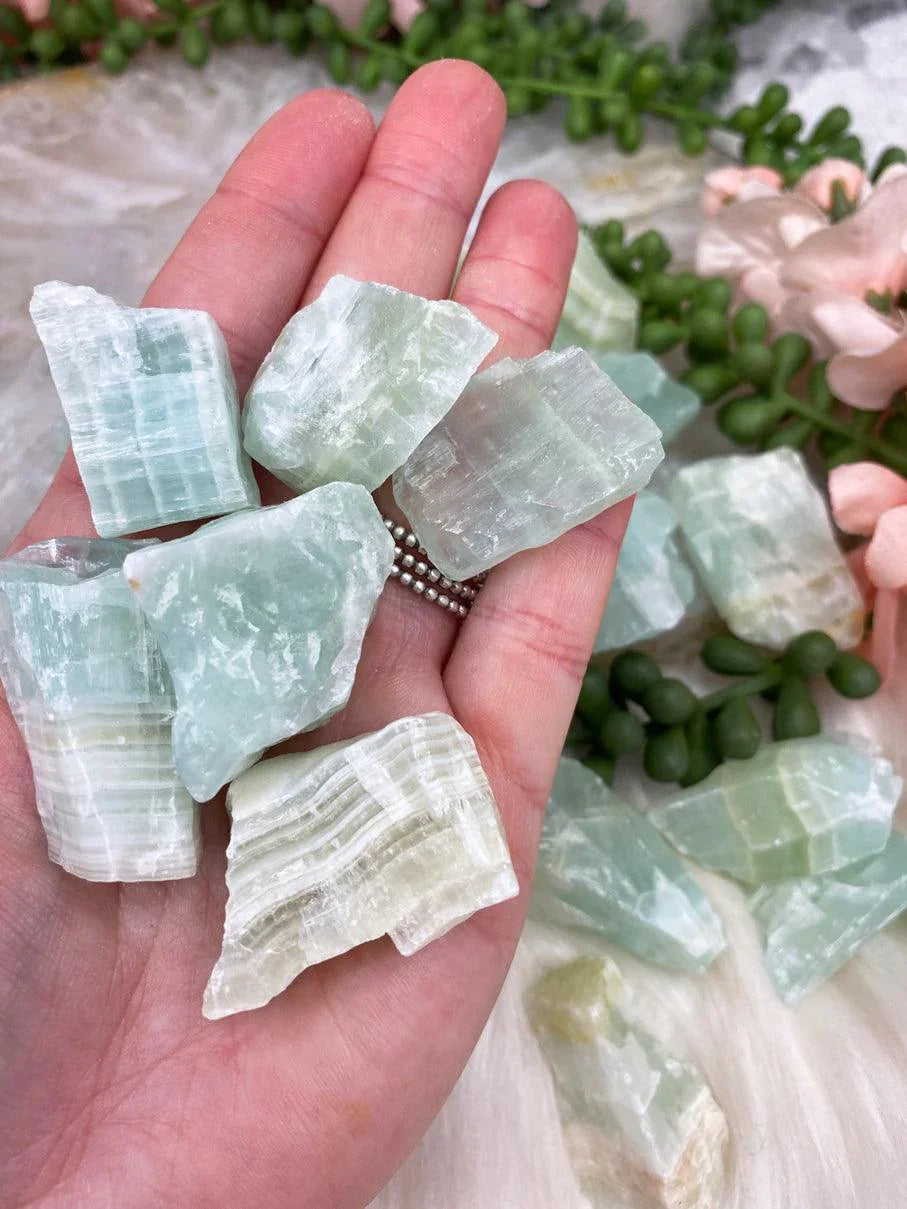Raw Pistachio Green Calcite