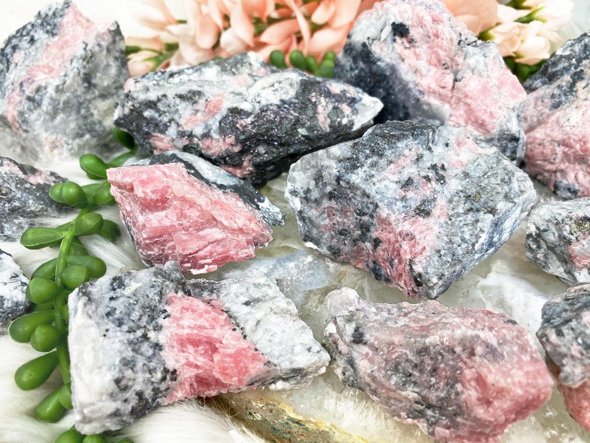 Colorado Rhodochrosite Raw Pink Rhodochrosite Chunks – Contempo