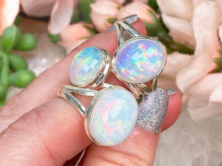 Natural Rainbow Opal Ring Natural Opal Rings For Sale GODDESS OF