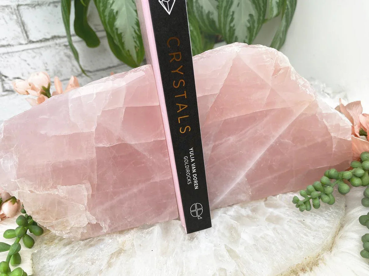 Rose Quartz Bookends