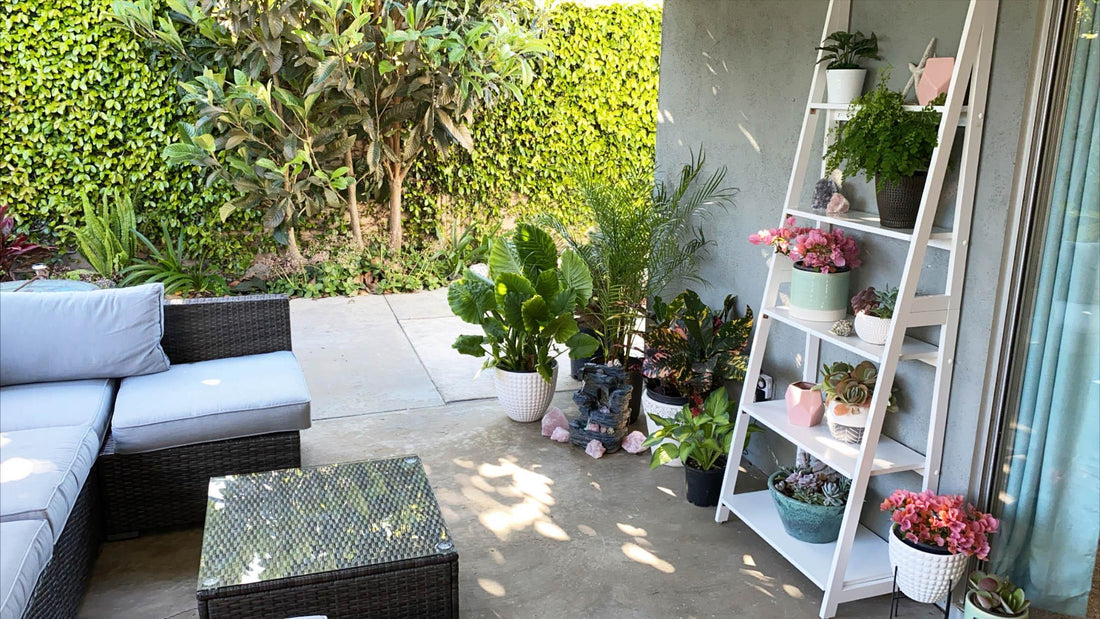 Serene Patio Space Using Crystals