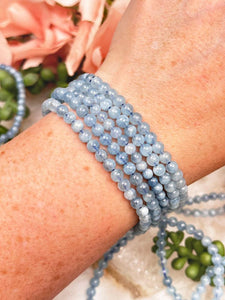 Contempo Crystals - 4mm-aquamarine-bead-bracelet - Image 2