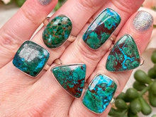 Load image into Gallery: Contempo Crystals - 925-silvermalachite-chrysocolla-rings - Image 3