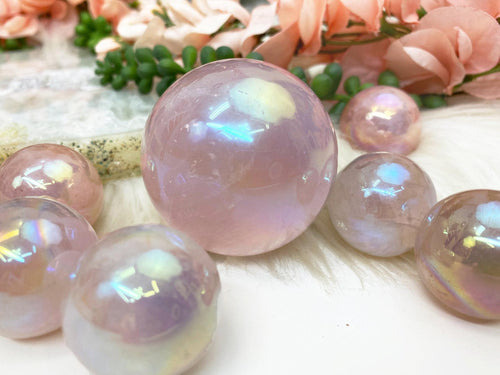 Aura-Rose-Quartz-Crystal-Spheres-for-Sale