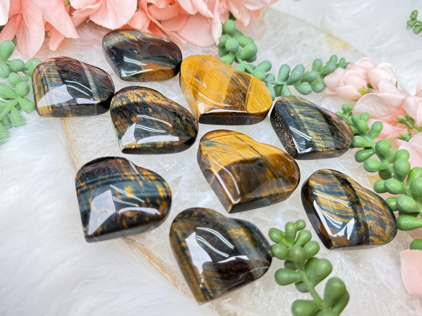 Tigers Eye Hearts