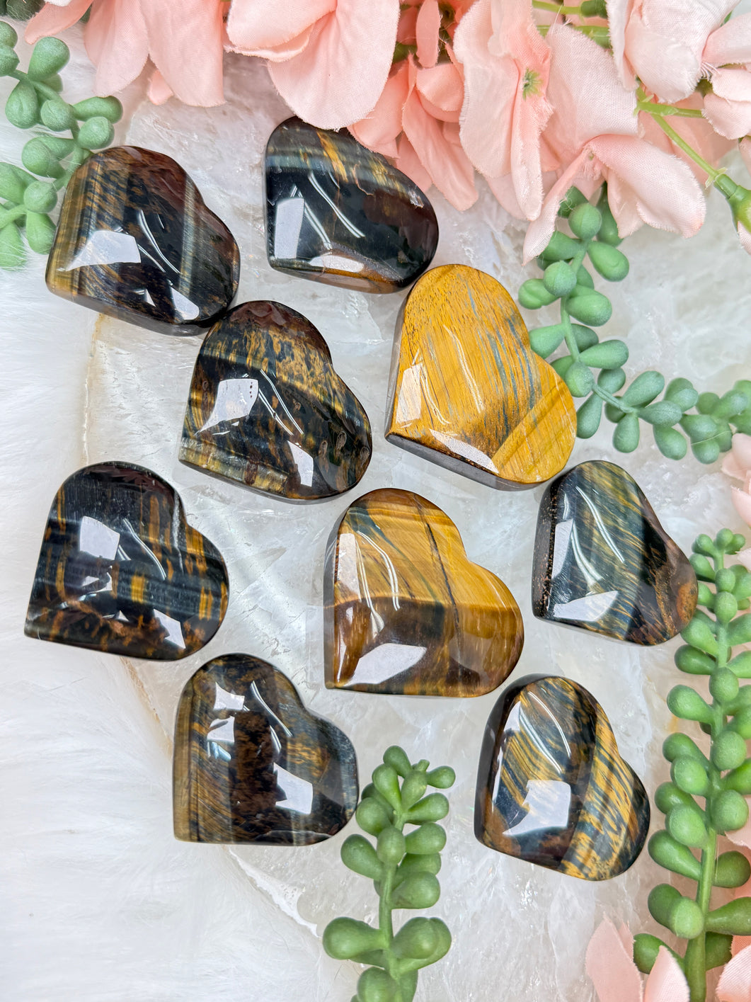Tigers Eye Hearts