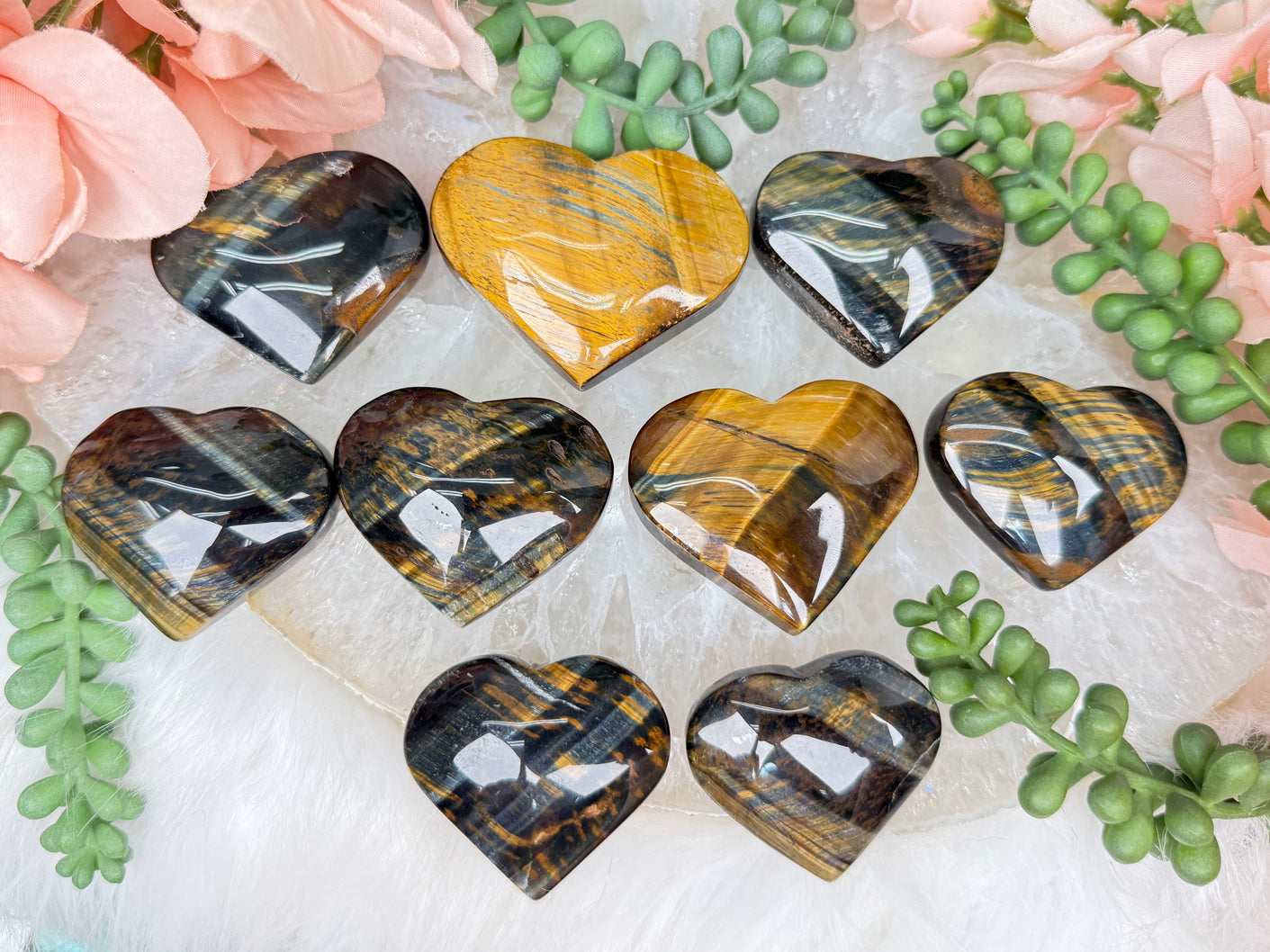 Tigers Eye Hearts