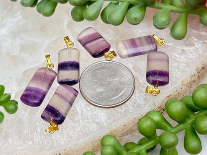 Purple Fluorite Pendants