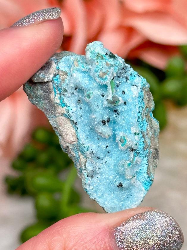 BIG Druzy Malachite Chrysocolla on Geode Matrix Vug Crystal Cluster Green retailer Blue