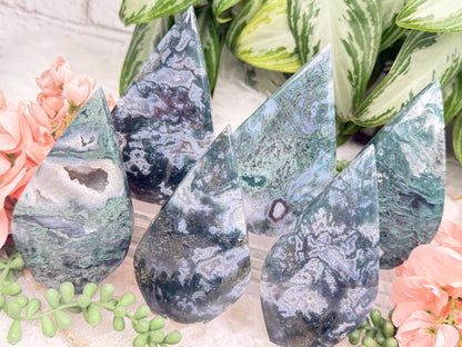 Moss Agate Flames