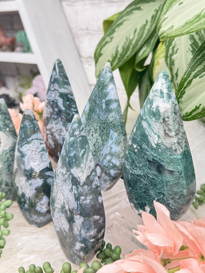 Moss Agate Flames