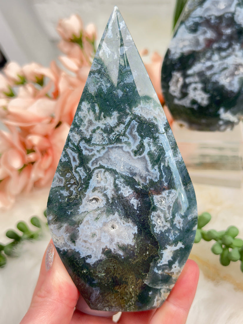Moss Agate Flames