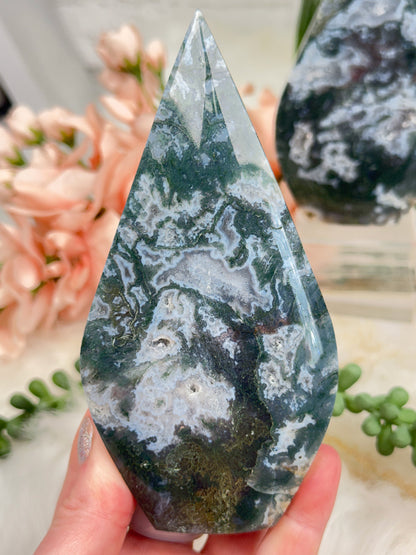 Moss Agate Flames