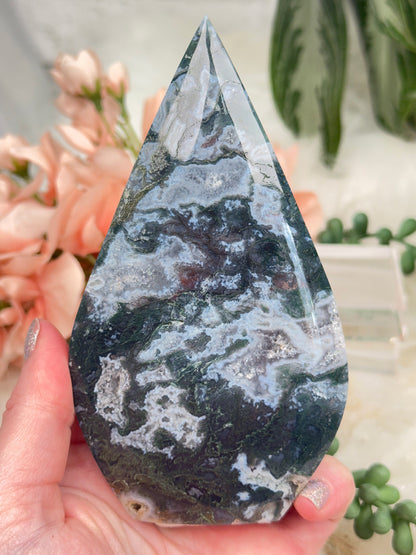Moss Agate Flames