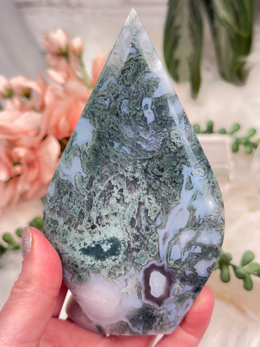 Moss Agate Flames