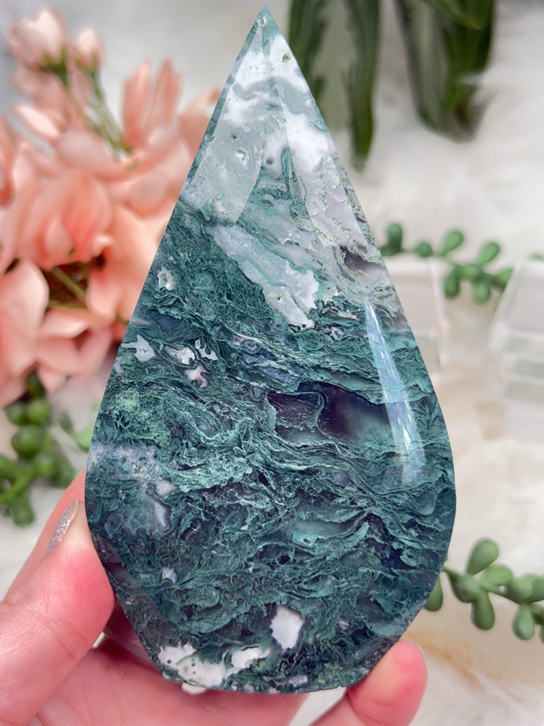 Moss Agate Flames