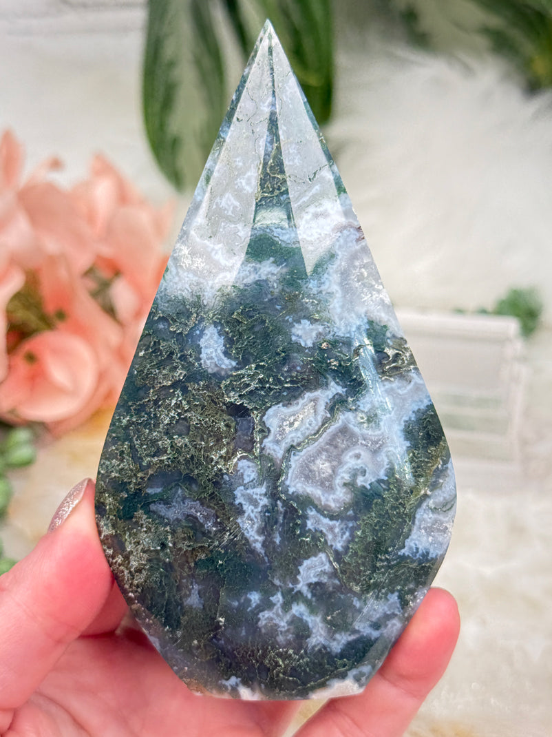 Moss Agate Flames
