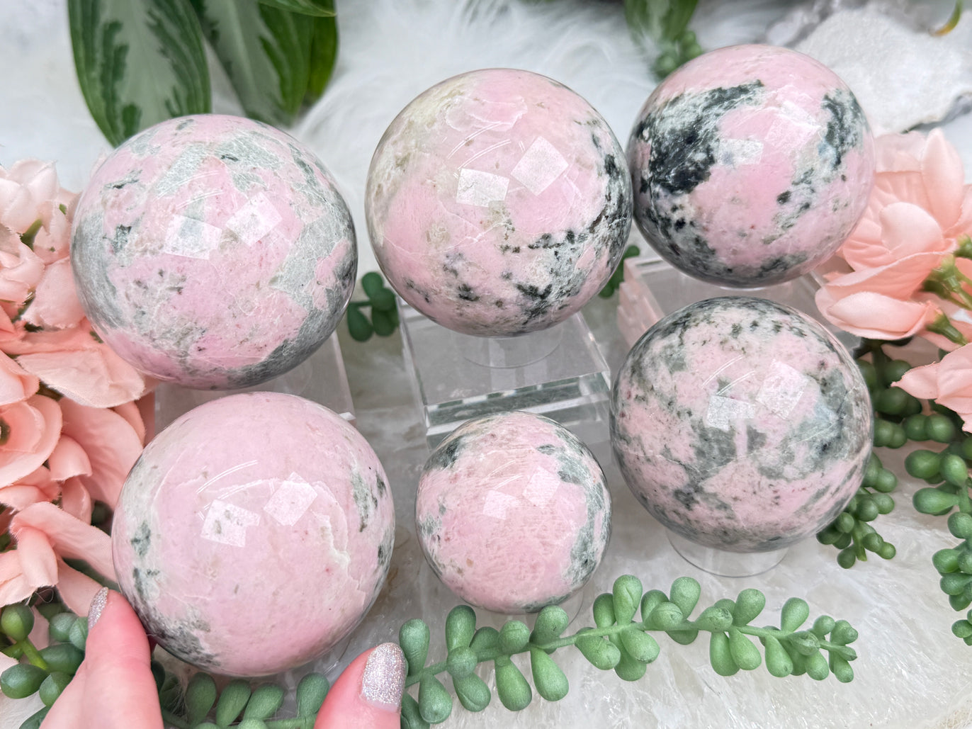 Pink Opal Spheres