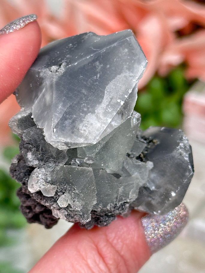 Green Fluorite Gray Bladed Calcite