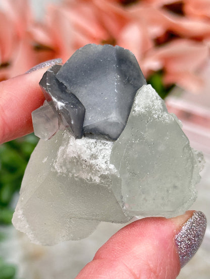 Green Fluorite Gray Bladed Calcite