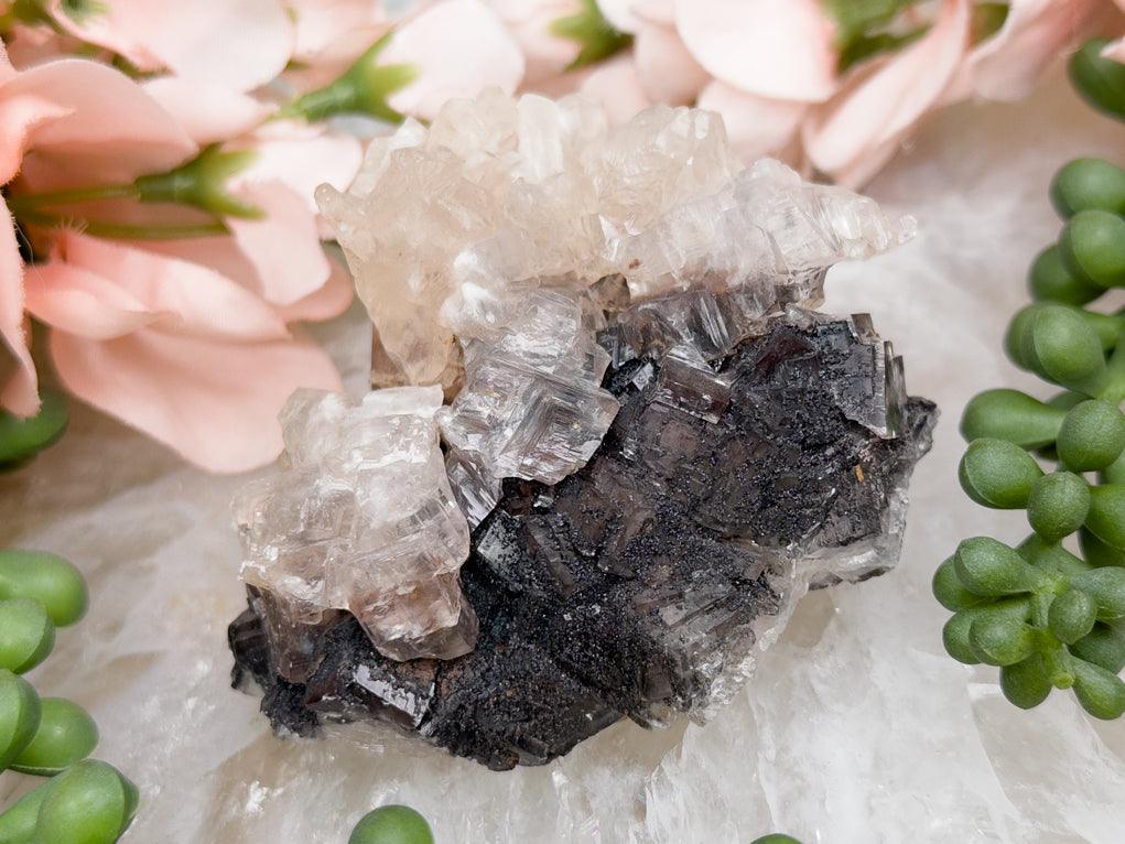 Pink Black Calcite