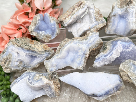 Blue Holly Agate Clusters