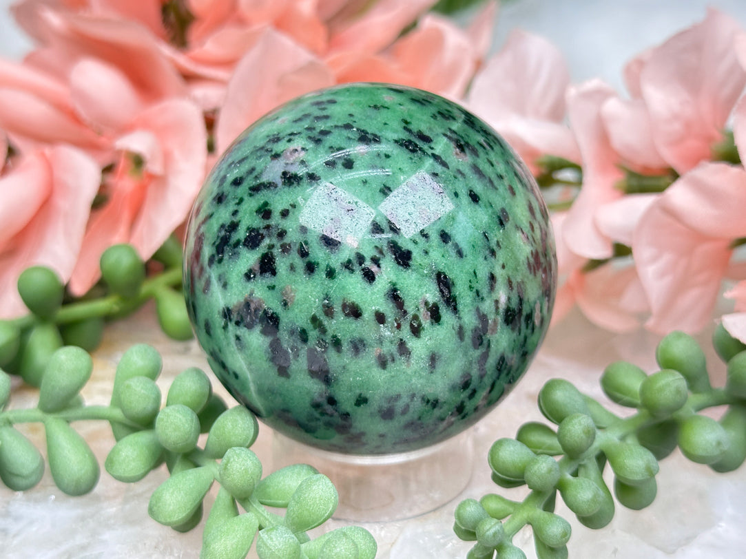 Ruby Zoisite Sphere