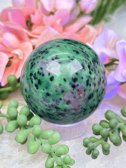 Ruby Zoisite Sphere