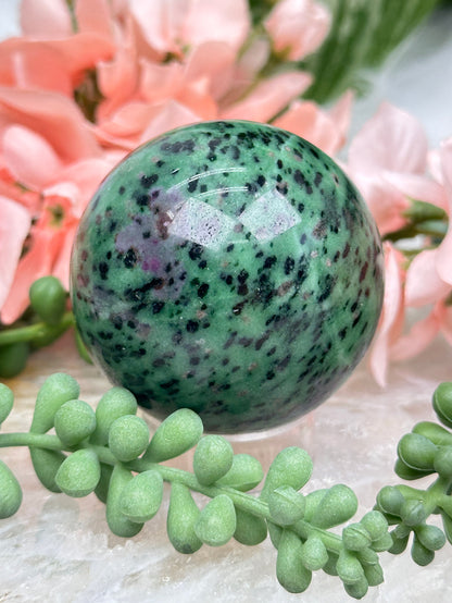 Ruby Zoisite Sphere