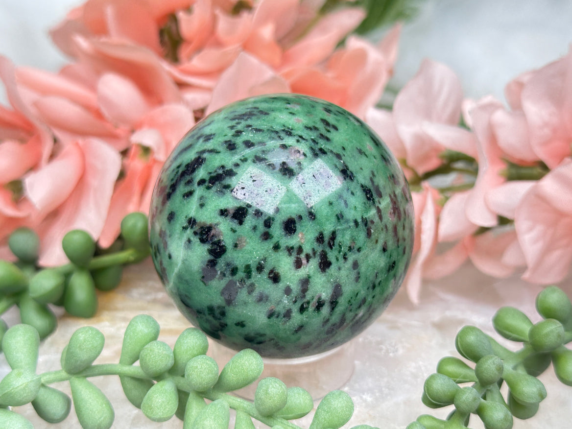 Ruby Zoisite Sphere