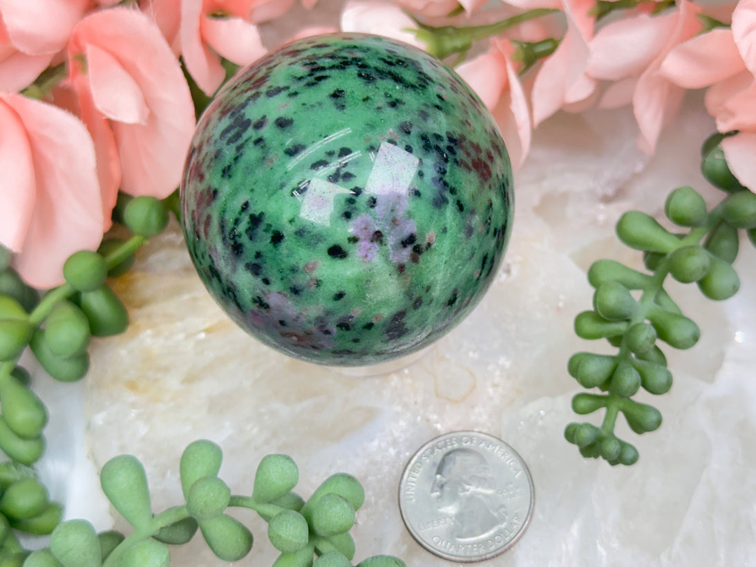 Ruby Zoisite Sphere