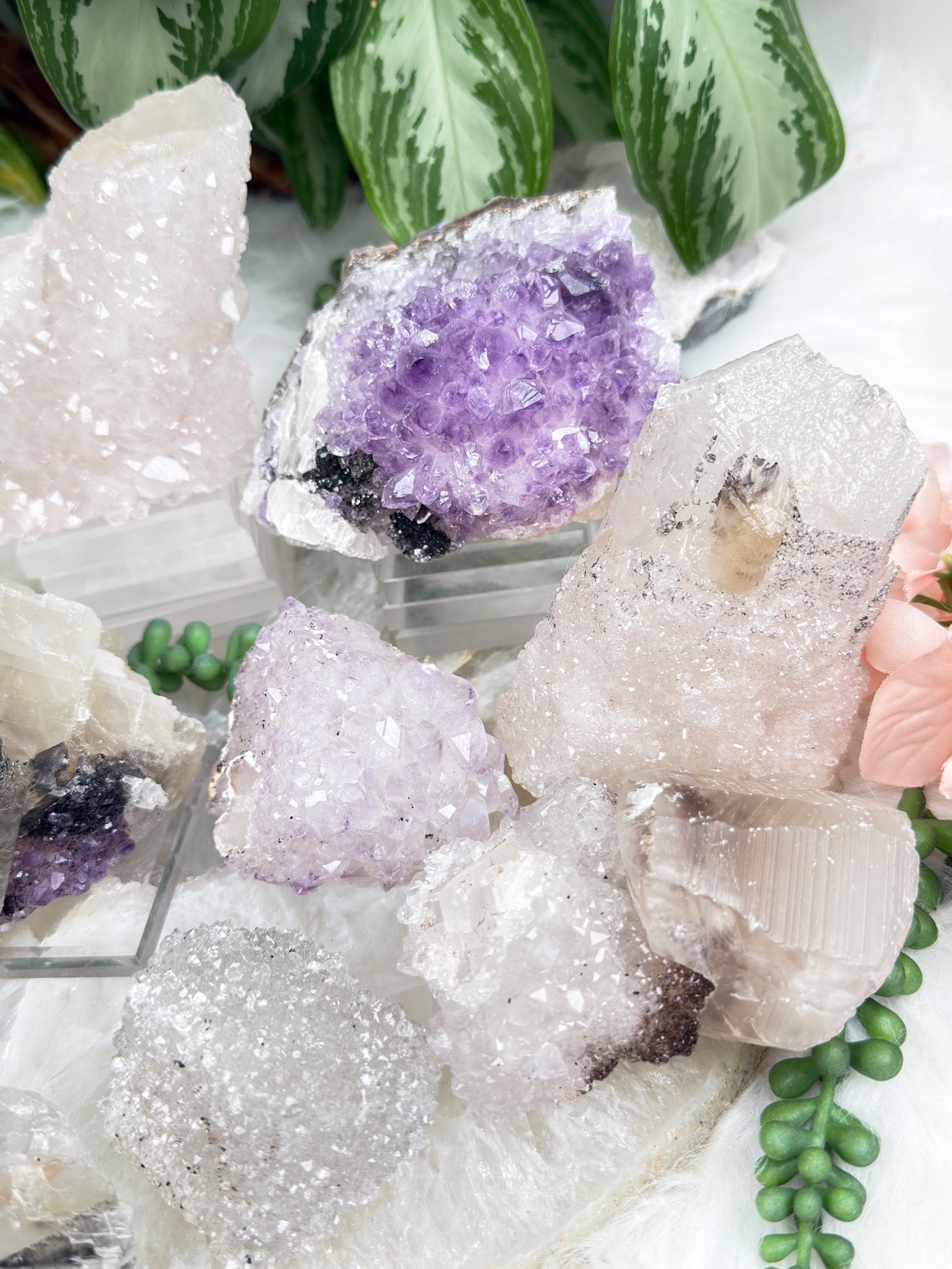 Quartz & Amethyst Calcite