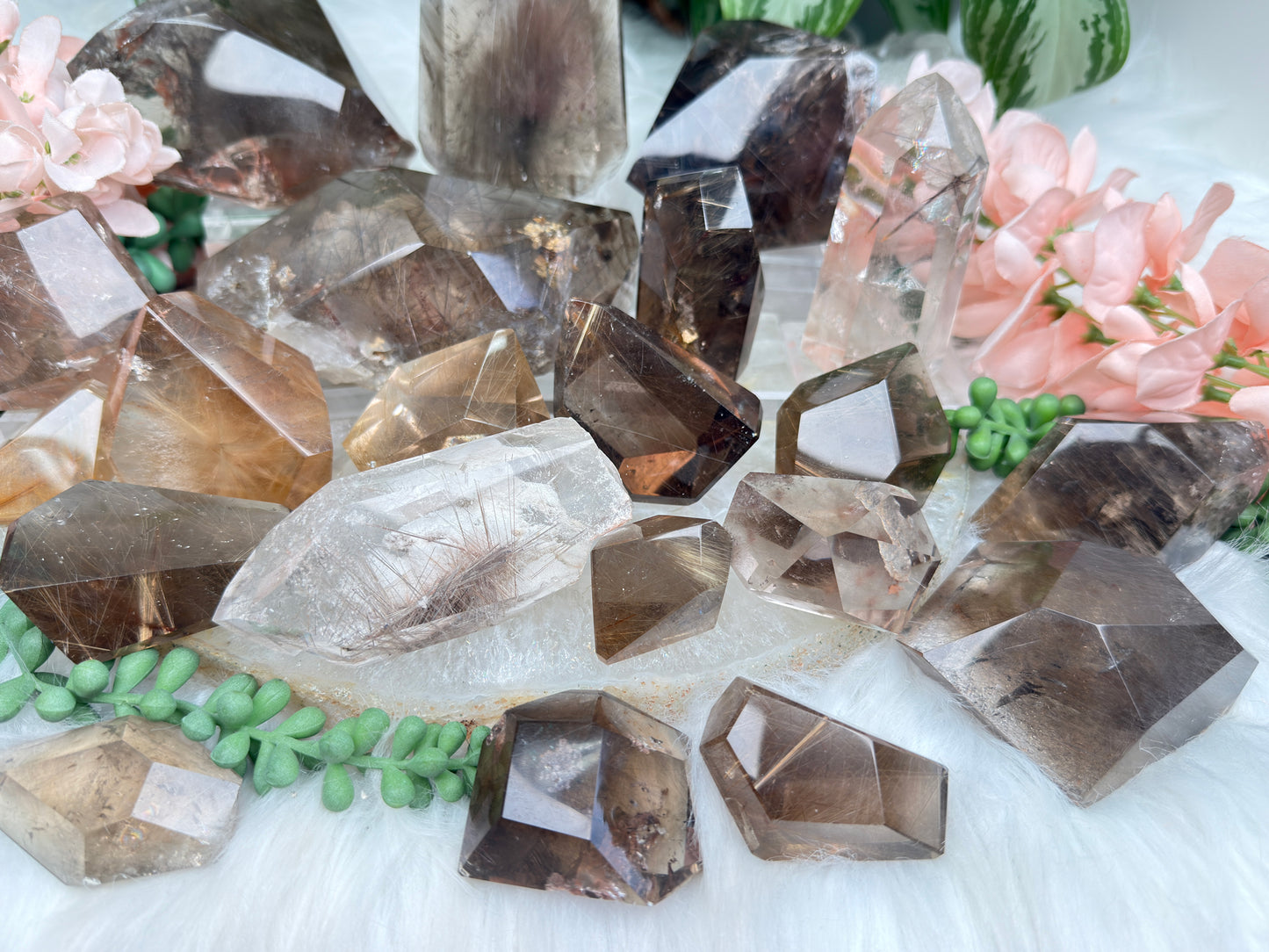Rutilated Quartz & Smoky