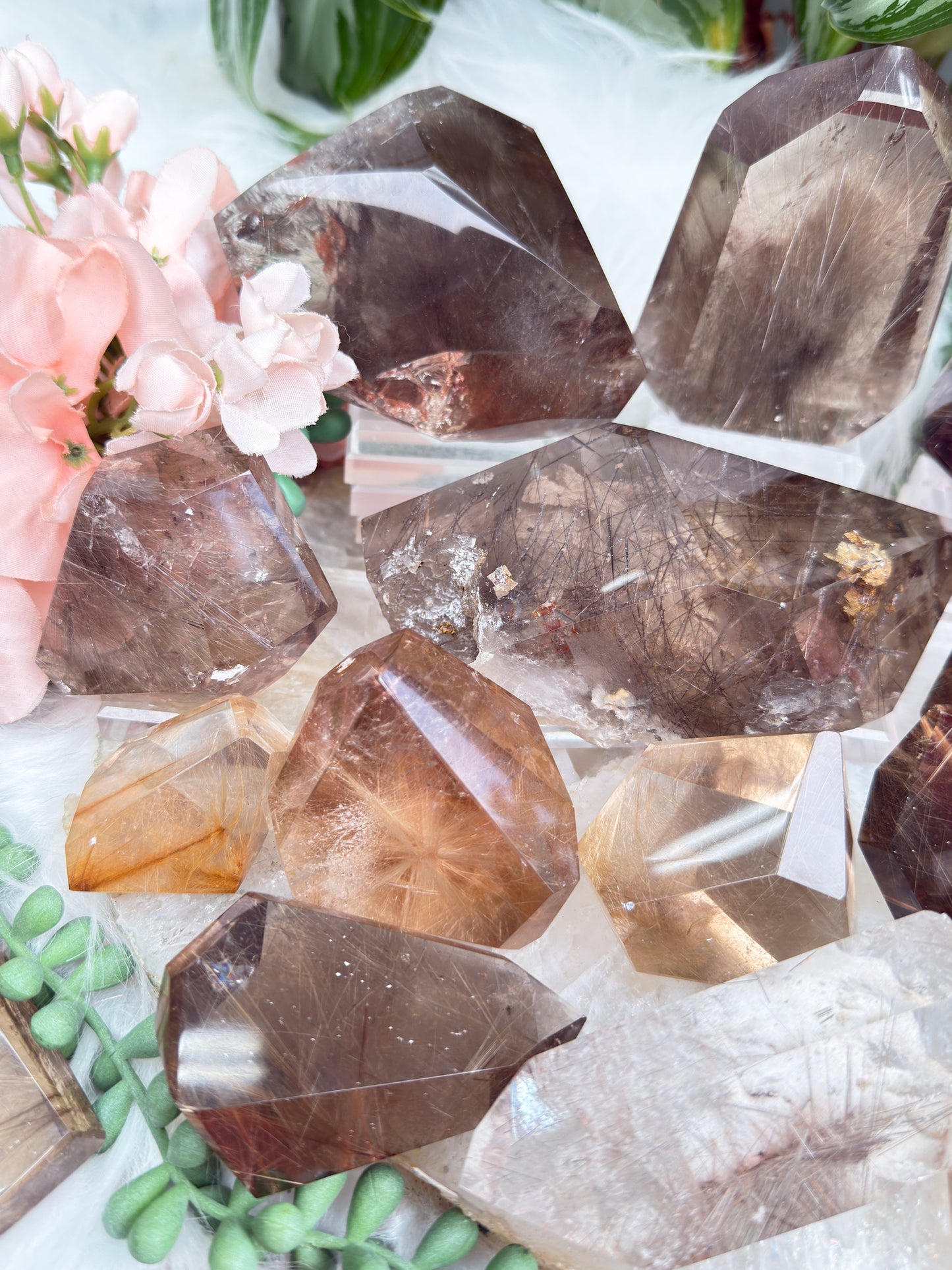 Rutilated Quartz & Smoky