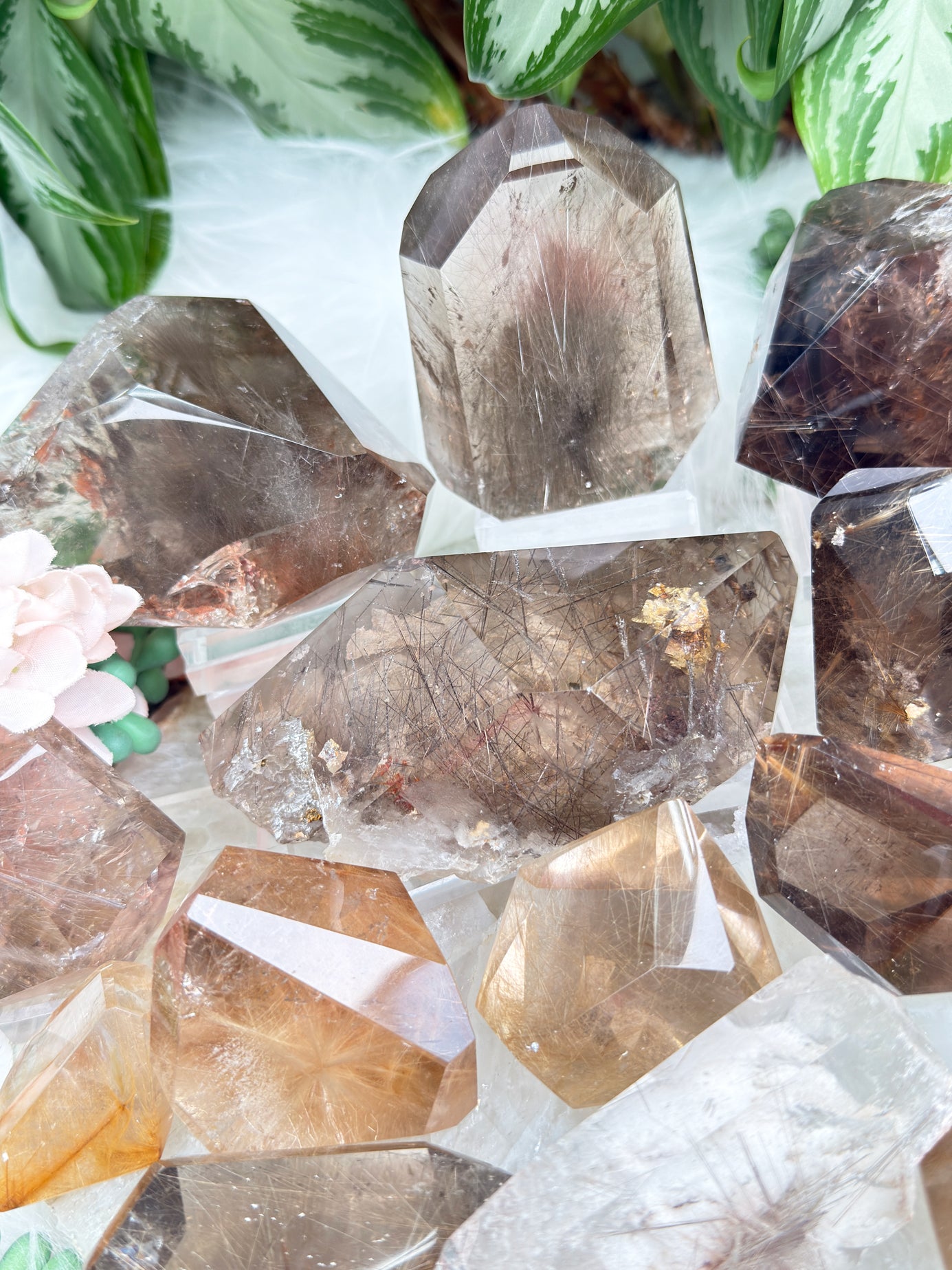 Rutilated Quartz & Smoky